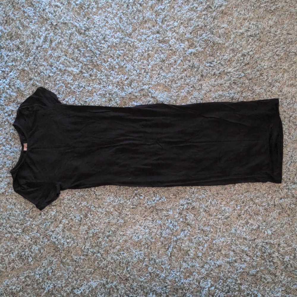 Asos Stretchy Black Tshirt Dress